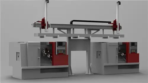 Lathe Loading and Unloading Robot Control System - LAVICHIP One Drive Two Bus Control System Scheme